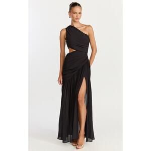 genie maxi dress off the shoulder dress in black Black Girl Prom Dress, Orange Mermaid Lace Appliques Prom Dresses, Tul –  Frisco Dresses